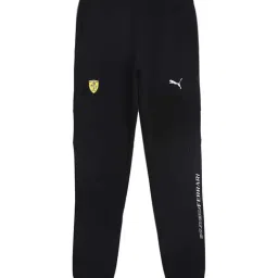 Puma Kids Ferrari Race Black Cotton Trackpants-image-14