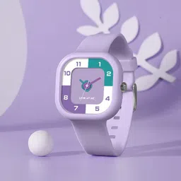 SWADESI STUFF Unisex Kids Dial & Bracelet Style Straps Analogue Watch MIN PURPLE-picture-11