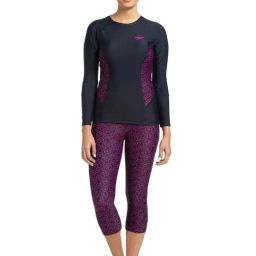 Speedo Navy Printed Swimwear Top-picture-38