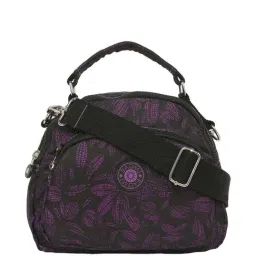 Baomi Black & Purple Printed Medium Cross Body Bag-image-53