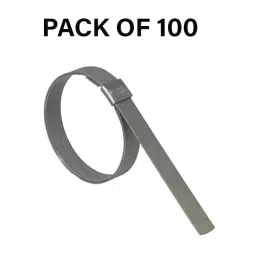 BAND-IT Stainless Steel Band Junior Smooth ID Clamp 201 Stainless Steel 12.7 mm (1/2 inch) Width, JS2369 (Pack of 100) image 2