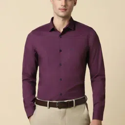 Allen Solly Purple Cotton Slim Fit Printed Shirts-picture-32