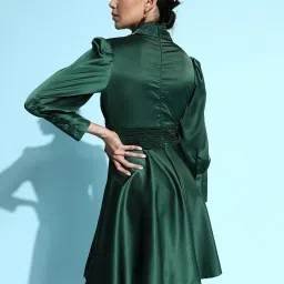 KASSUALLY Green Fit & Flare Dress image 2
