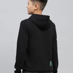 Monte Carlo Boys Black Cotton Blend Printed Sweatshirt image 2