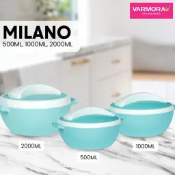Varmora Milano Insulated Green Plastic Casserole - Set of 3 image 2