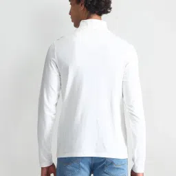 U.S. Polo Assn. Denim Co. White Cotton Slim Fit T-Shirt image 2