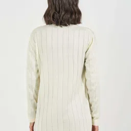 Styli White Plain Cardigan image 2