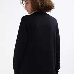 TOMMY HILFIGER Navy Cotton Graphic Print Sweatshirt image 2