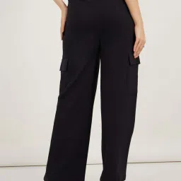 Styli Black Plain Track Pants image 2