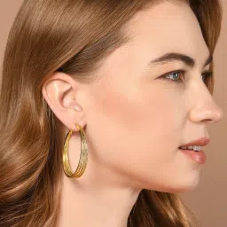 Accessorize London Gold Brass Earrings image 2