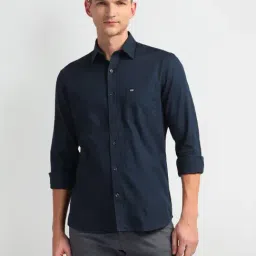 arrow sport Arrow Sports Blue Cotton Slim Fit Shirt-picture-15