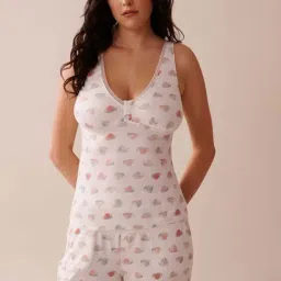 La Vie En Rose White Regular Fit Printed Camisole-picture-36