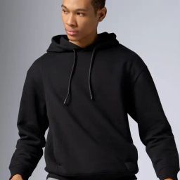 XYXX Pitch Black Oversized Solid Hoodie-picture-9