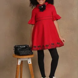 One Friday Kids Red Regular Fit Dress-picture-48