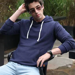 Campus Sutra Men Hooded Long Sleeves Sweatshirt-image-20