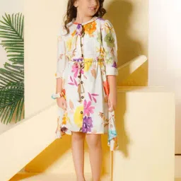 Peppermint Kids Cream Polyester Regular Fit 1 Dress-picture-41