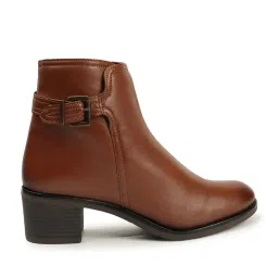 Elle Women's Tan Casual Booties image 2