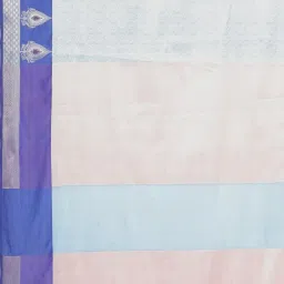 Banarasi Silk Works Blue Woven Saree With Unstitched Blouse image 4