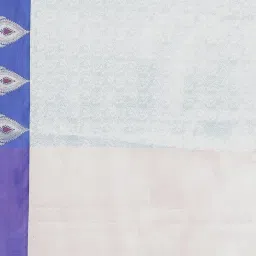 Banarasi Silk Works Blue Woven Saree With Unstitched Blouse image 5