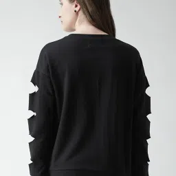 KASSUALLY Black Cotton Sweatshirt image 2