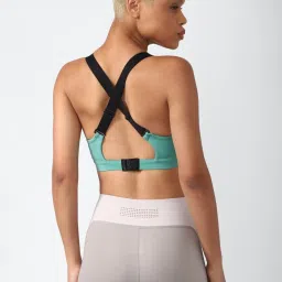 Reebok Blue Logo Print Sports Bra image 2