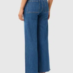 Forever New Blue Cotton Flaired Fit Jeans image 2