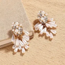 SOHI Gold Plated Party Designer Stone Drop Earring For Women-picture-24