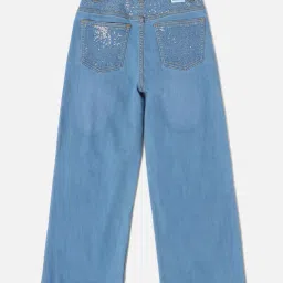 Allen Solly Junior Blue Solid Jeans image 2