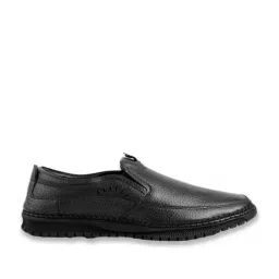 Metro Men's Black Slip-On Shoes image 2