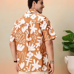 Mast & Harbour Relaxed Fit Opaque Abstract Printed Casual Shirt image 3