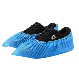 AM SAFE-X Standard Size Blue Color Fabric Disposable Shoes Covers (Pack of 100)-image-15