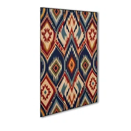 nestroots Vibrant Tribal Blue & Red 4 Pieces Printed Canvas Wall Art image 4