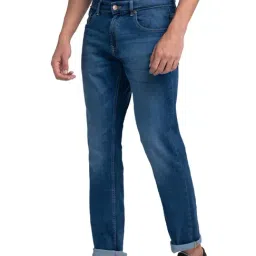 Spykar Blue Cotton Regular Fit Jeans image 3