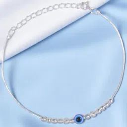 Taraash 925 Sterling Silver Evil Eye Beads Design Rakhi for Brother-image-1