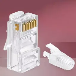 FEDUS RJ45 Cat6 Pass-Through Connectors and Strain Relief Boots ‎Transparent (Pack of 100 Pcs) image 5