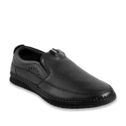 Metro Men's Black Slip-On Shoes image 3