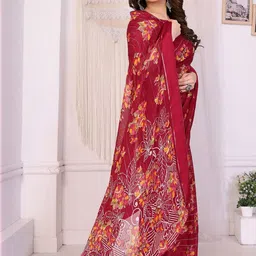 Moda Rapido Floral Poly Georgette Designer Saree image 5