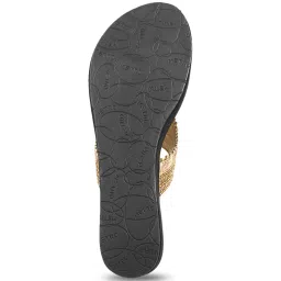 Metro Women's Antic Gold Thong Wedges image 4