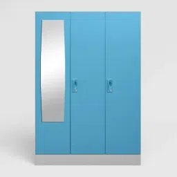 Godrej Interio Slimline Milky Blue Alloy Steel 3 Door Almirah (1 Year Warranty)-picture-35