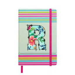 Doodle Collection Initial R Stripes Theme Premium Hard Bound B6 Notebook Diary 192 Ruled Pages image 2