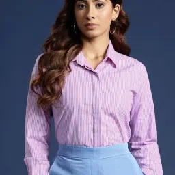 Hancock Pink Cotton Striped Shirt-image-6