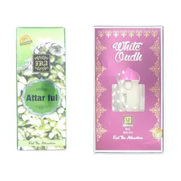 RAVIOUR LIFESTYLE Set Of 2 Ful & White Oudh Alcohol Free Roll On Attar - 8 ml Each-picture-28