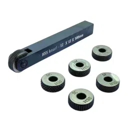 A.D INTERNATIONAL 1 Wheel Knurling Tool Diamond and Straight Pattern with 5 Spare HSS Knurls and 10 x 10 x 100 mm, 12 x 12 x 100 mm Holder Size, VL-ZHG0-J8UX (Set of 2) image 3