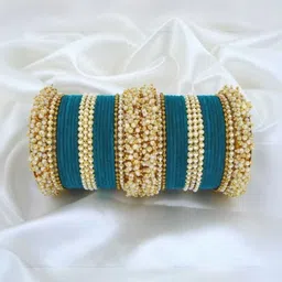 Only Offers Turquoise Blue Glass Artificial Stones Bangle-picture-30