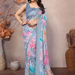 HERE&NOW Ethnic Motifs Zari Saree image 5