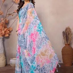 HERE&NOW Ethnic Motifs Zari Saree image 4