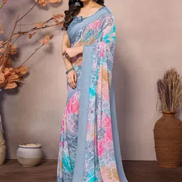 HERE&NOW Ethnic Motifs Zari Saree image 3