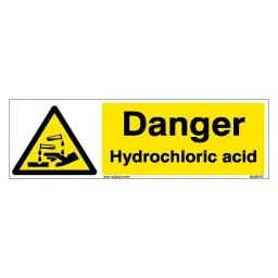 SUNSIGNS Danger Hydrochloric Acid Signages Size 300x100 mm HP Print + Vinyl + Sun Board, SN0075-picture-44