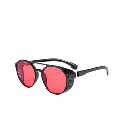 AUGEN Unisex Red Lens & Black Round Sunglasses with-picture-43