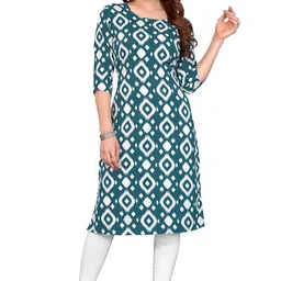 KETAKI FASHION Selection Of 4 Floral Printed Round Neck Straight Kurtas image 4